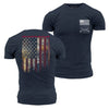 Grunt Style Red Blood Blue Collar® T-Shirt - Midnight Navy T-Shirt