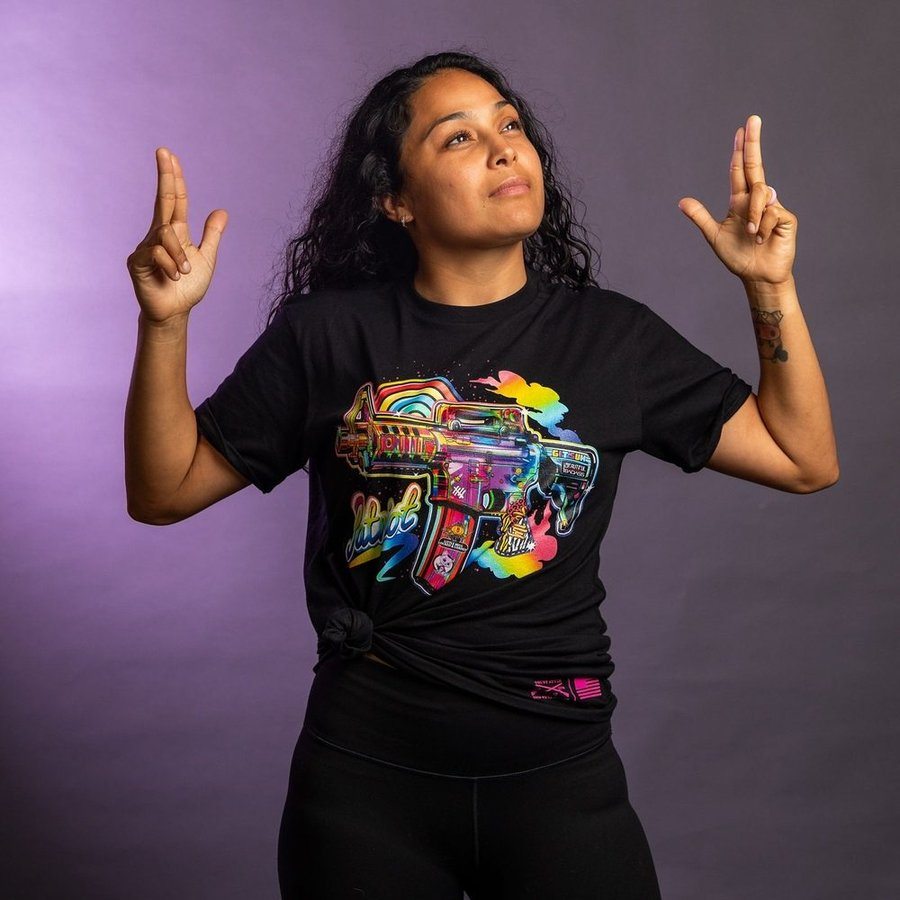 Grunt Style Women's Frankly Patriotic Boyfriend Fit T-Shirt - Black T-Shirt