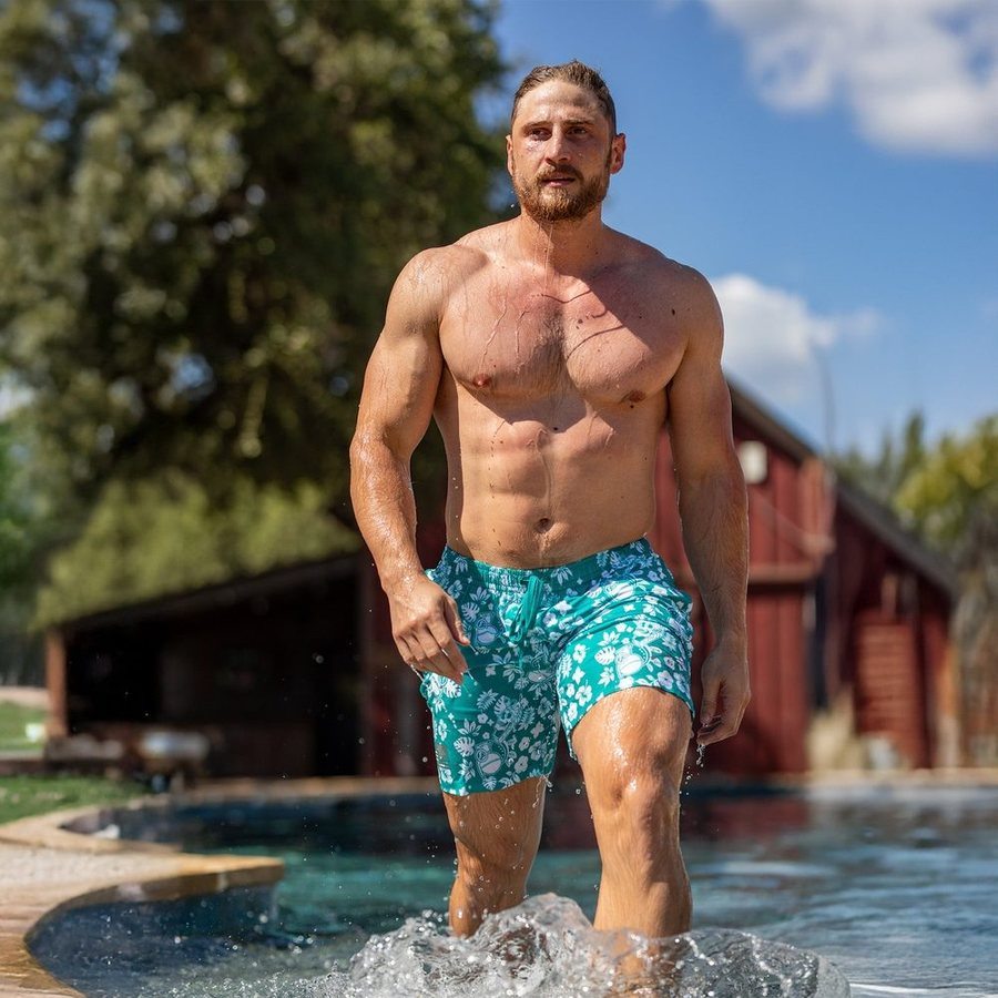 Grunt Style Grunt Trunks Tropical Death - Aqua bottoms