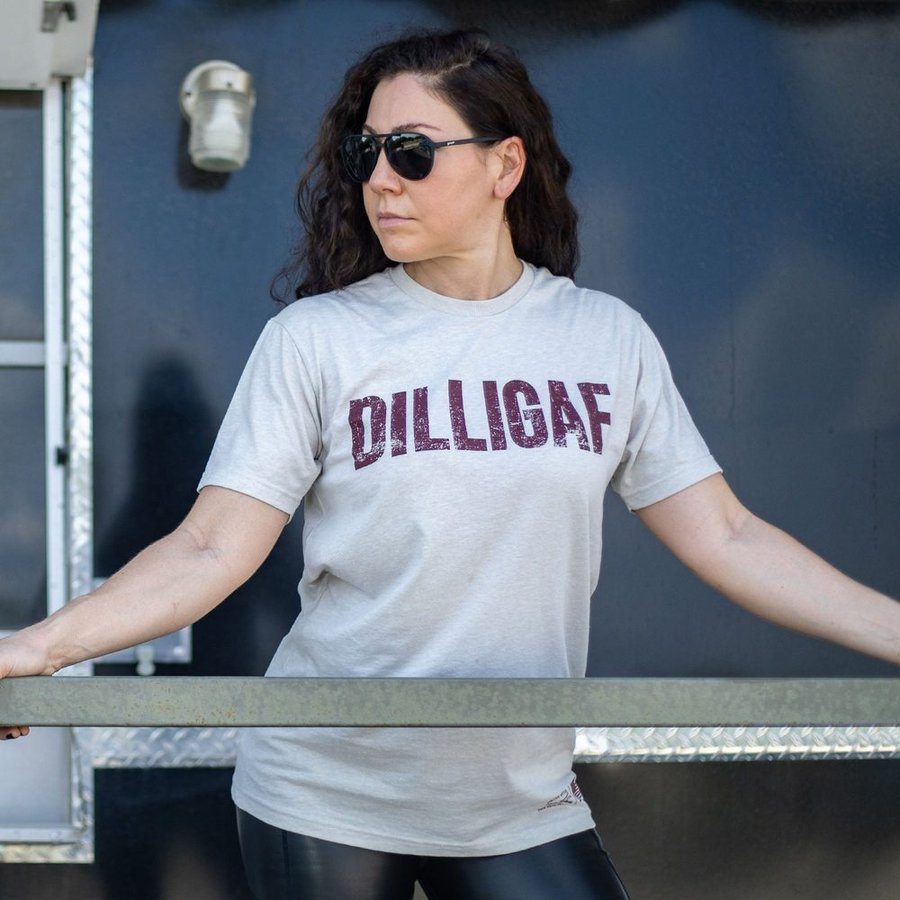 Grunt Style Women's DILLIGAF Boyfriend Fit T-Shirt - Sand T-Shirt