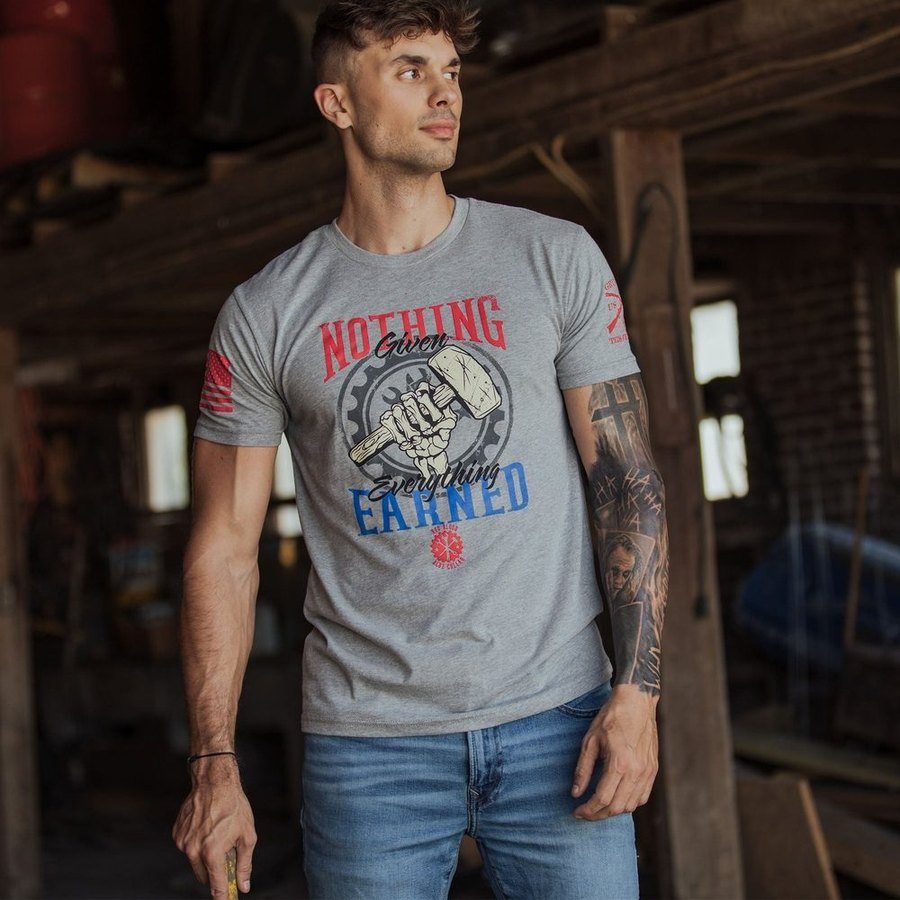 Grunt Style Nothing Given T-Shirt - Dark Heather Gray T-Shirt