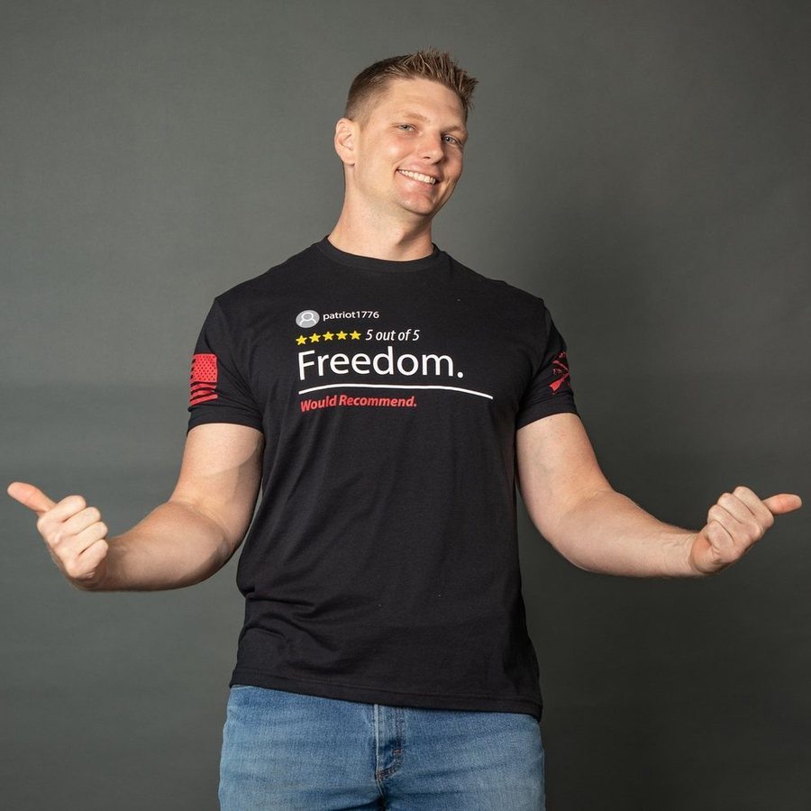 Grunt Style 5 Star Freedom T-Shirt - Black T-Shirt