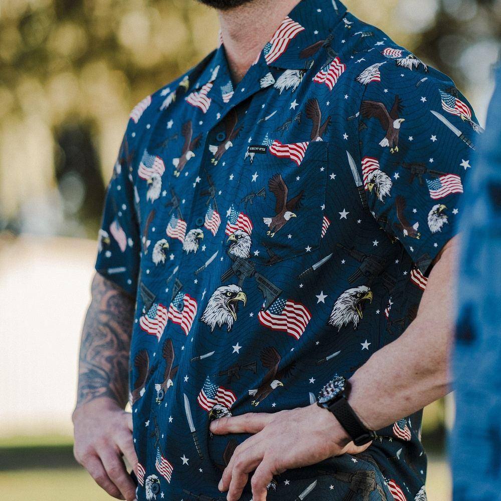 Men's Getaway Button Down - Tac Eagle