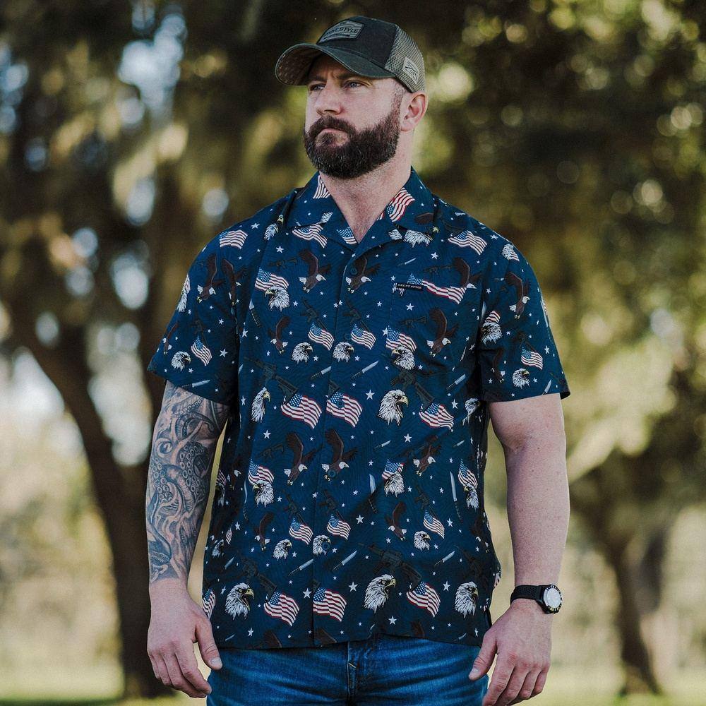 Men's Getaway Button Down - Tac Eagle
