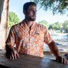 Getaway Tropical Death Button Down - Apricot Crush