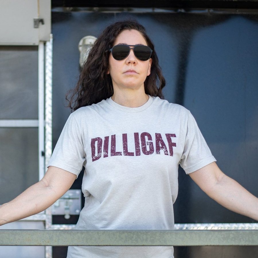 Grunt Style Women's DILLIGAF Boyfriend Fit T-Shirt - Sand T-Shirt