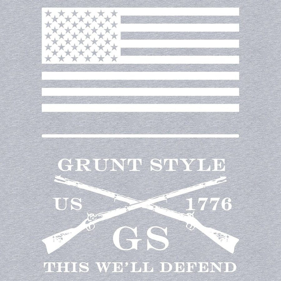 Grunt Style Red Blood Blue Collar® T-Shirt - Dark Heather Gray T-Shirt