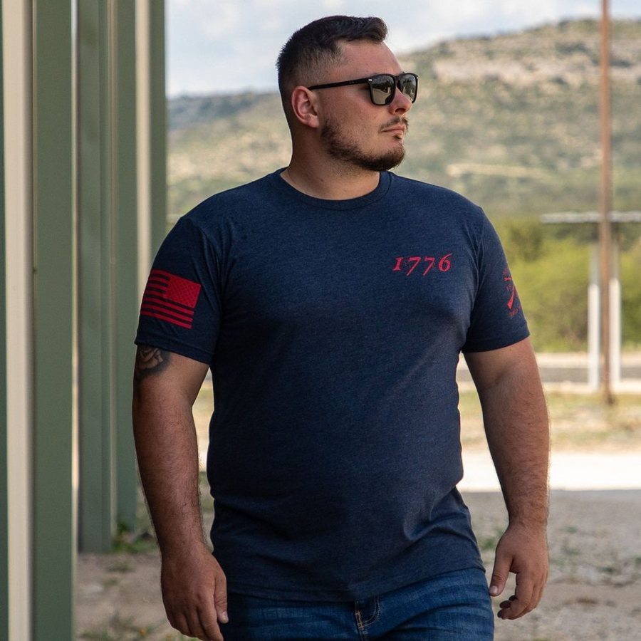 Grunt Style 1776 Flag T-Shirt - Midnight Navy T-Shirt