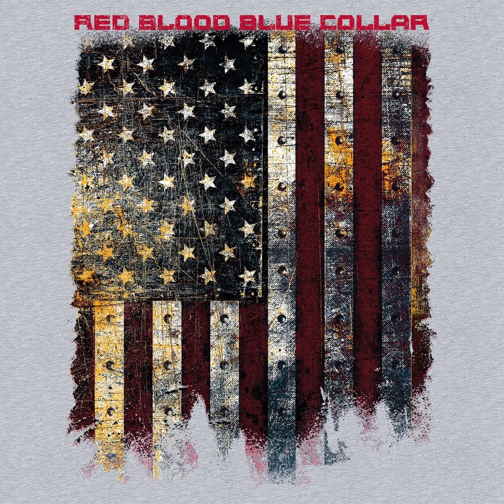 Red Blood Blue Collar® T-Shirt - Dark Heather Gray