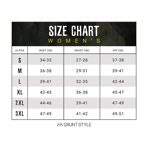 size chart for women's products