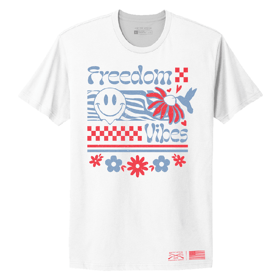 Women's Freedom Vibes Boyfriend Fit T-Shirt - White